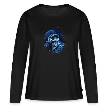 Casque Spartan Sparta - T-shirt manches longues Premium bio Femme - noir - Devant - Julia (174cm)