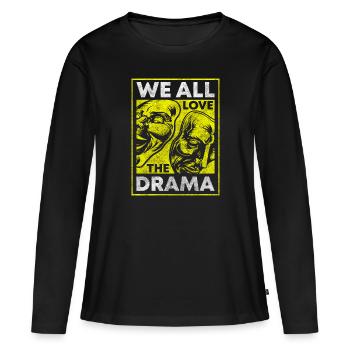 Théâtre Théâtre Théâtre Ami Broadway - T-shirt manches longues Premium bio Femme - noir - Devant - Julia (174cm)