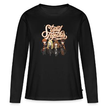 Harry Potter Caractères Animés Stand Together - T-shirt manches longues Premium bio Femme - noir - Devant - Julia (174cm)