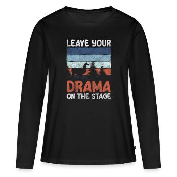actrice, pièce, metteur en scène, rideau - T-shirt manches longues Premium bio Femme - noir - Devant - Julia (174cm)