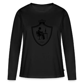travailler bureau des armoiries d’affaires symbole - T-shirt manches longues Premium bio Femme - noir - Devant - Julia (174cm)