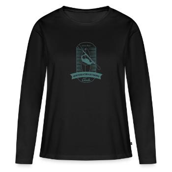 Club de kayak en eau vive - T-shirt manches longues Premium bio Femme - noir - Devant - Julia (174cm)