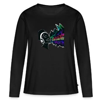 Fête - Musique - T-shirt manches longues Premium bio Femme - noir - Devant - Julia (174cm)