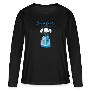 Volksfest Dirndl Ersatz Dirndl Ersatz - T-shirt manches longues Premium bio Femme - noir - Devant - Julia (174cm)