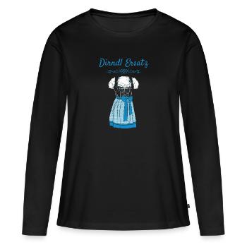 Volksfest Dirndl Ersatz Dirndl Ersatz - T-shirt manches longues Premium bio Femme - noir - Devant - Julia (174cm)