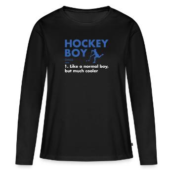 Sport Boy Definition Hockey - Women's Premium Organic Long Sleeve Shirt - black - Front - Julia (174cm)