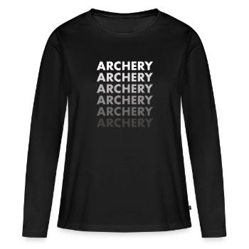 Sport Archery - Women's Premium Organic Long Sleeve Shirt - black - Front - Julia (174cm)