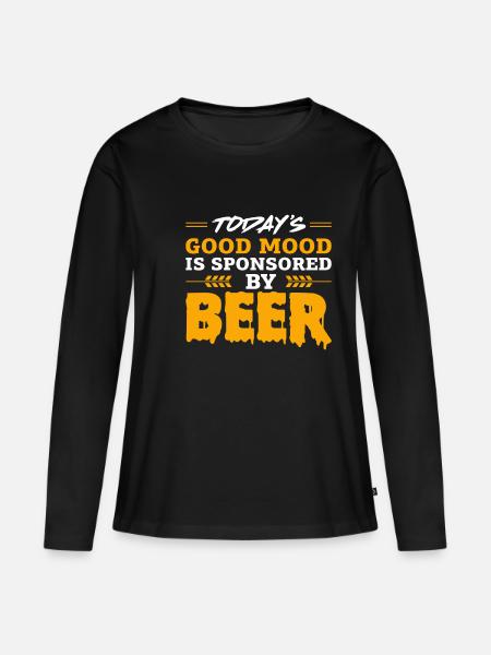 Gute Stimmung - Frauen Premium Bio Langarmshirt - Schwarz