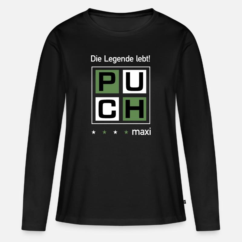 Puch Maxi - Frauen Premium Bio Langarmshirt - Schwarz