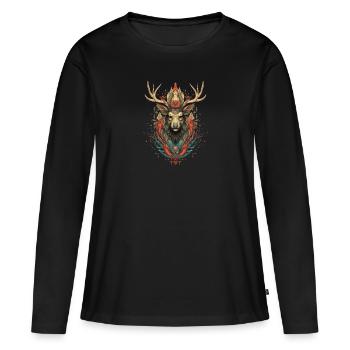 Attrape-rêves - T-shirt manches longues Premium bio Femme - noir - Devant - Julia (174cm)