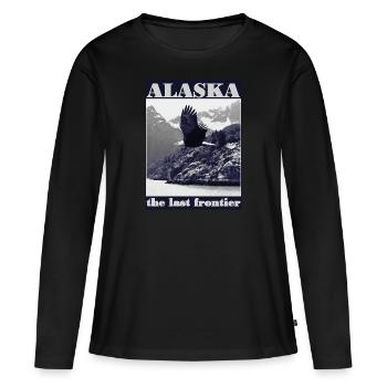 Alaska - La dernière frontière - T-shirt manches longues Premium bio Femme - noir - Devant - Julia (174cm)