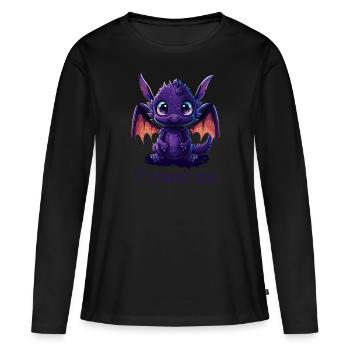 Ce n’était pas moi - T-shirt manches longues Premium bio Femme - noir - Devant - Julia (174cm)