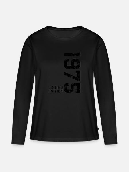 1975 Jahrgang Limited Edition - Ekologisk långärmad premium-T-shirt dam - svart