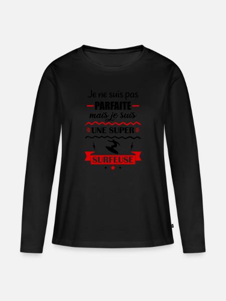 Pas parfaite surfeuse,surf - T-shirt manches longues Premium bio Femme -
