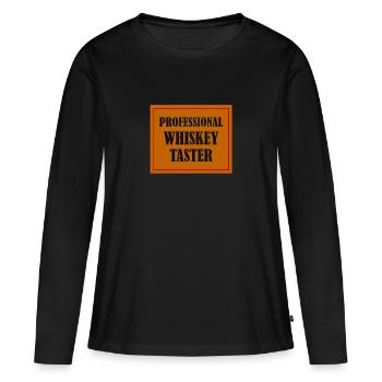 Whiskey Testeur - T-shirt manches longues Premium bio Femme - noir - Devant - Julia (174cm)
