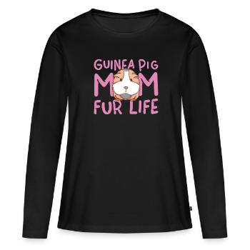 Guinea Pig Mom for Life - Pet Mother - Women's Premium Organic Long Sleeve Shirt - black - Front - Julia (174cm)