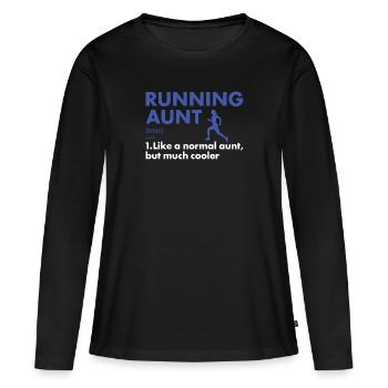 Sport Aunt Running - Women's Premium Organic Long Sleeve Shirt - black - Front - Julia (174cm)