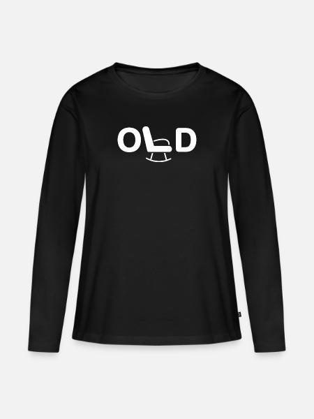 Old - Frauen Premium Bio Langarmshirt - Schwarz