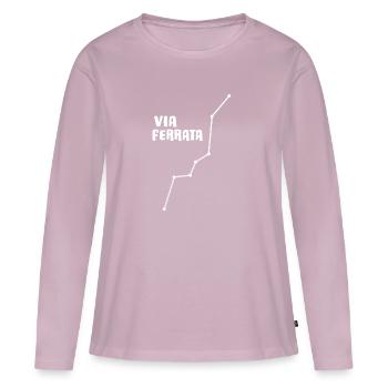 klettersteig via ferrata gratwanderung - Frauen Premium Bio Langarmshirt - Altrosa - Vorne - Julia (174cm)