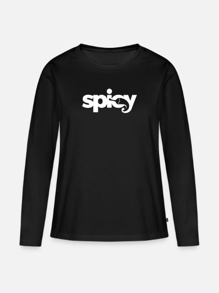 Spicy - Frauen Premium Bio Langarmshirt - Schwarz