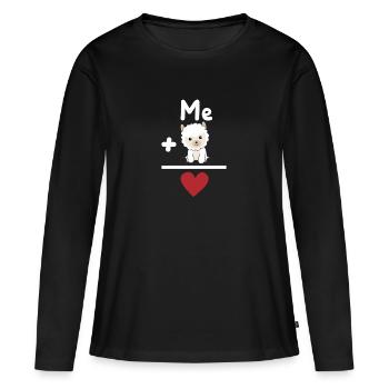 Lustige Alpaka rechen Formel für Tierliebhaber - Frauen Premium Bio Langarmshirt - Schwarz - Vorne - Julia (174cm)