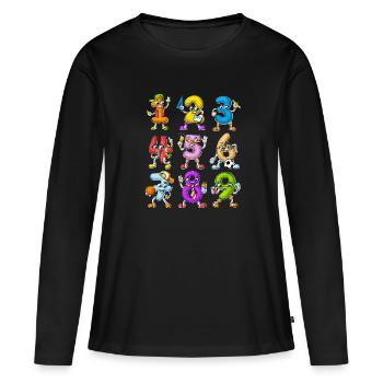Mathematische Zahlen - Frauen Premium Bio Langarmshirt - Schwarz - Vorne - Julia (174cm)