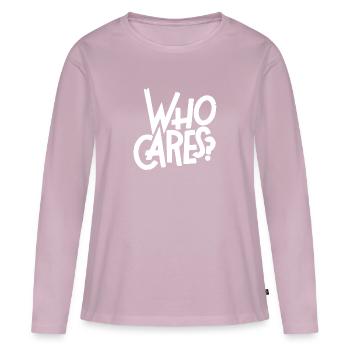 Who Cares? - Frauen Premium Bio Langarmshirt - Altrosa - Vorne - Julia (174cm)