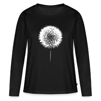 Pissenlit Graines de Pissenlit - T-shirt manches longues Premium bio Femme - noir - Devant - Julia (174cm)