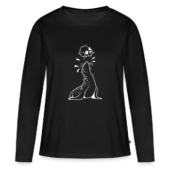 Vengeance Inverser - T-shirt manches longues Premium bio Femme - noir - Devant - Julia (174cm)