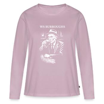 American writer WS Burroughs drinking beer in pub - Women's Premium Organic Long Sleeve Shirt - dusky pink - Front - Julia (174cm)