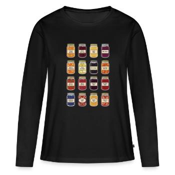 Jam in a jar - Women's Premium Organic Long Sleeve Shirt - black - Front - Julia (174cm)