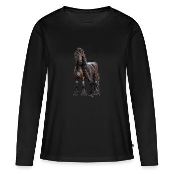 Celtic Spirit - T-shirt manches longues Premium bio Femme - noir - Devant - Julia (174cm)