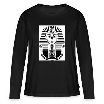 pharaoh - Women's Premium Organic Long Sleeve Shirt - black - Front - Julia (174cm)