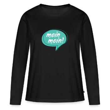 Moin Moin - T-shirt manches longues Premium bio Femme - noir - Devant - Julia (174cm)