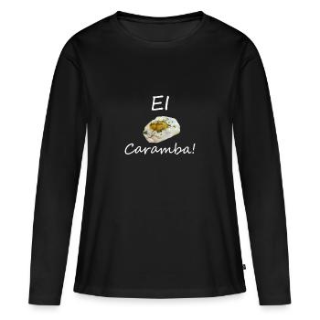 ei - Frauen Premium Bio Langarmshirt - Schwarz - Vorne - Julia (174cm)