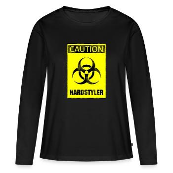 hardstyler - T-shirt manches longues Premium bio Femme - noir - Devant - Julia (174cm)