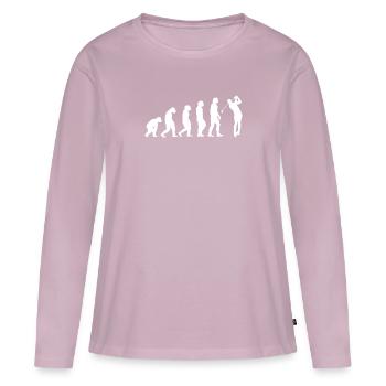 Sport Evolution Golf - Women's Premium Organic Long Sleeve Shirt - dusky pink - Front - Julia (174cm)