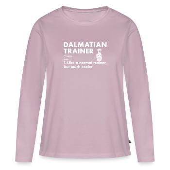 Dalmatian Trainer Definiton - Frauen Premium Bio Langarmshirt - Altrosa - Vorne - Julia (174cm)
