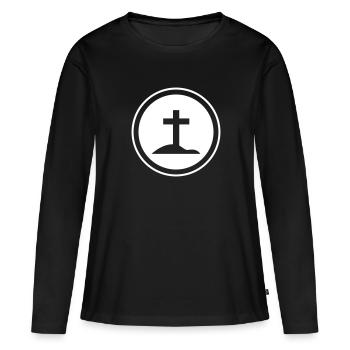 Croiser Jésus - T-shirt manches longues Premium bio Femme - noir - Devant - Julia (174cm)
