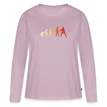 Sport Evolution Ultimate Frisbee - Women's Premium Organic Long Sleeve Shirt - dusky pink - Front - Julia (174cm)