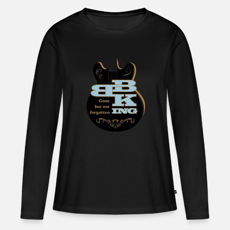 B.B. King - Frauen Premium Bio Langarmshirt - Schwarz