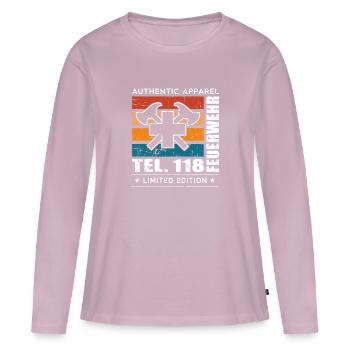 Fire brigade - Women's Premium Organic Long Sleeve Shirt - dusky pink - Front - Julia (174cm)