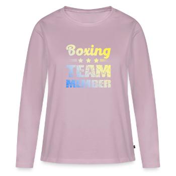 Boxing Team - Frauen Premium Bio Langarmshirt - Altrosa - Vorne - Julia (174cm)