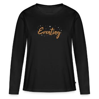 Cavalier Concours complet - T-shirt manches longues Premium bio Femme - noir - Devant - Julia (174cm)
