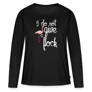 Flamingo Flamingo - T-shirt manches longues Premium bio Femme - noir - Devant - Julia (174cm)