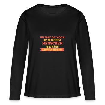 Erwachsenes Problem - Frauen Premium Bio Langarmshirt - Schwarz - Vorne - Julia (174cm)