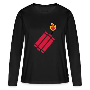 Dynamit Bombe - Frauen Premium Bio Langarmshirt - Schwarz - Vorne - Julia (174cm)