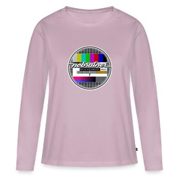 NoBrainer TV Break (No to AfD) - Women's Premium Organic Long Sleeve Shirt - dusky pink - Front - Julia (174cm)