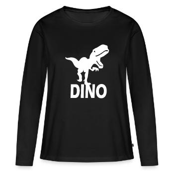 Dinosaurier Dino - Frauen Premium Bio Langarmshirt - Schwarz - Vorne - Julia (174cm)