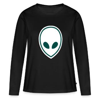 comic - Women's Premium Organic Long Sleeve Shirt - black - Front - Julia (174cm)